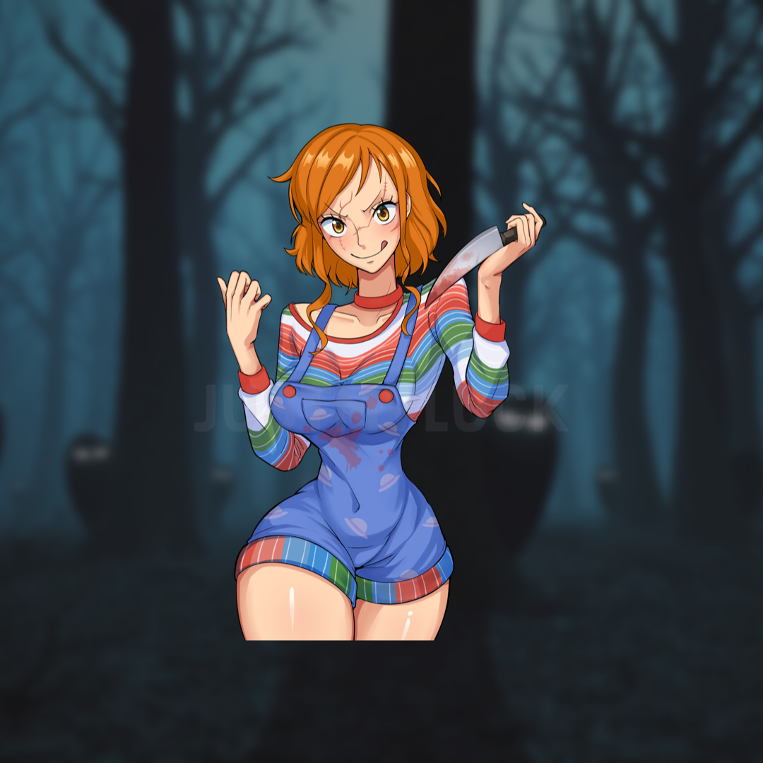 HW OP Spooky Orange Hair Sticker
