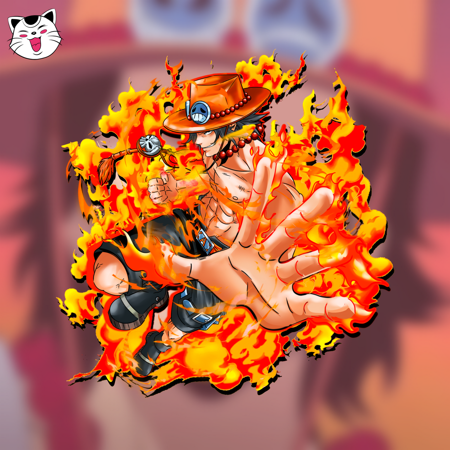 OP A Fire V2 Sticker
