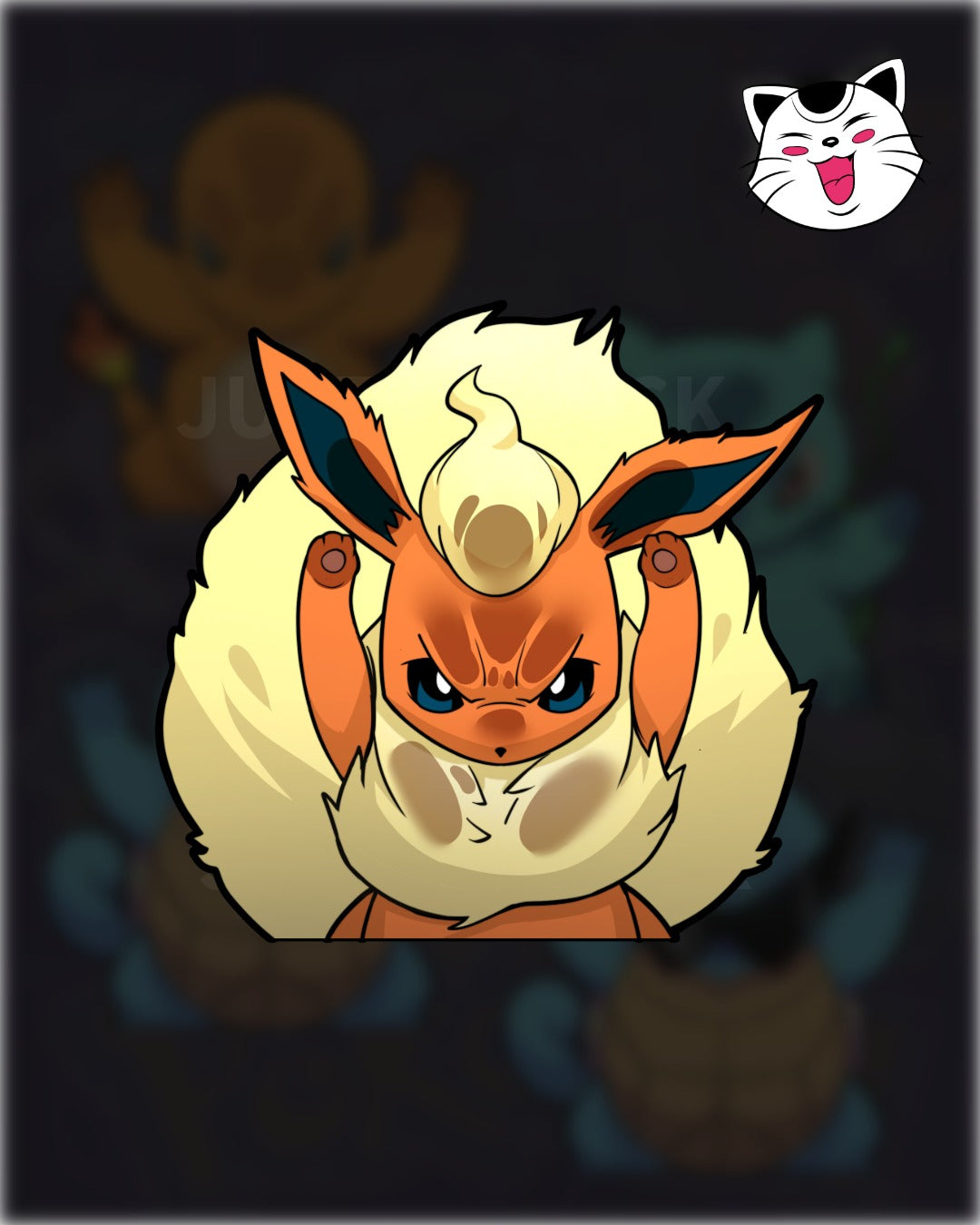 P E Fire Mad Sticker