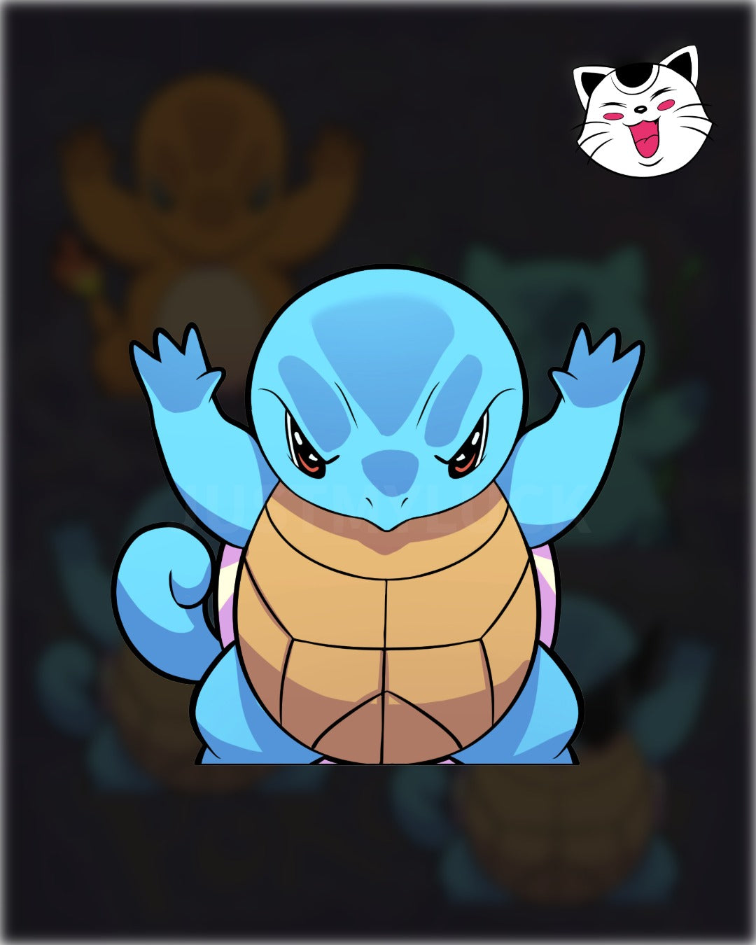 P Water Turtle Mad Squished Sticker