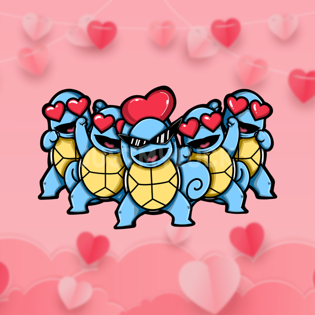 VDAY P Heart Squad Sticker
