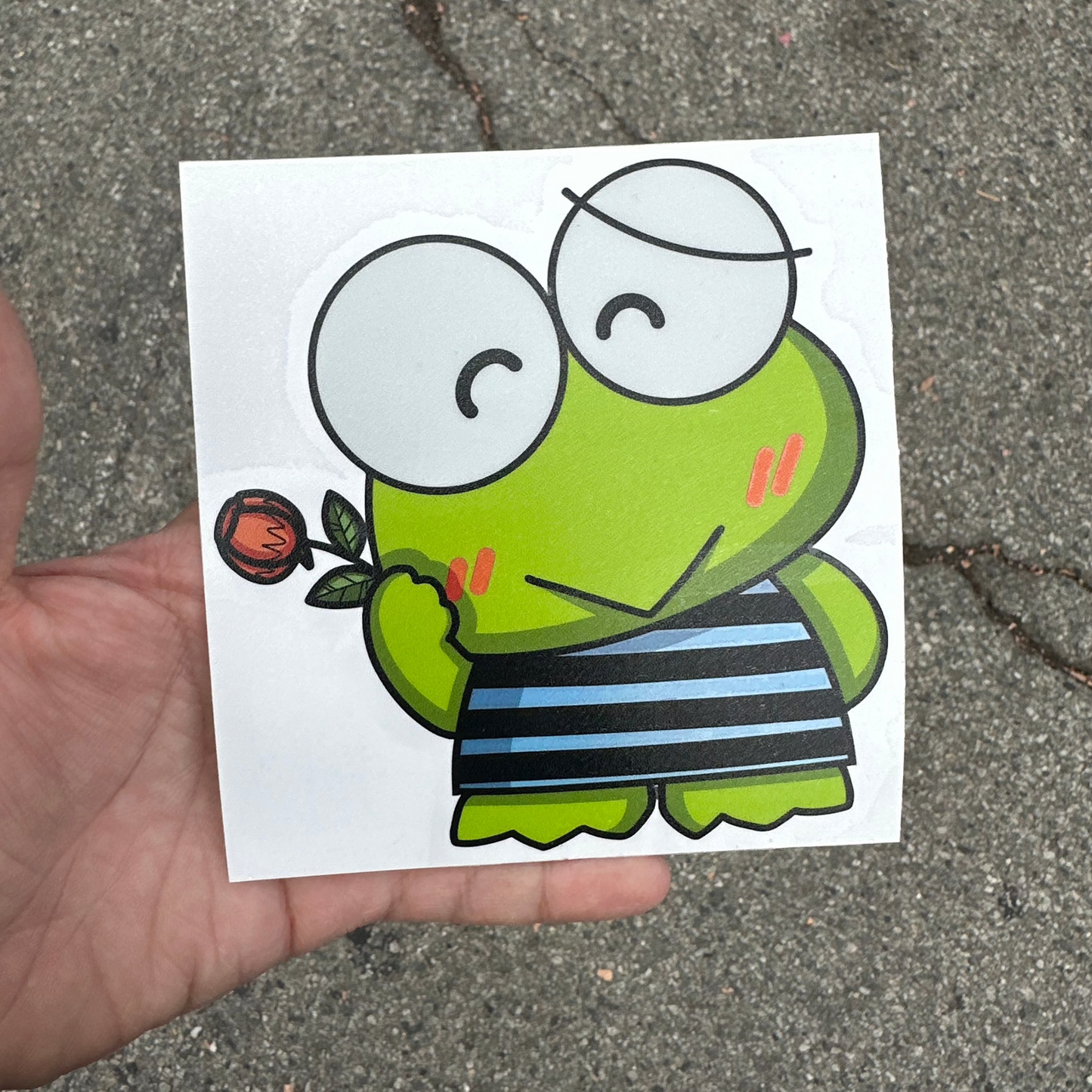 VDay CatFriends Frog Sticker