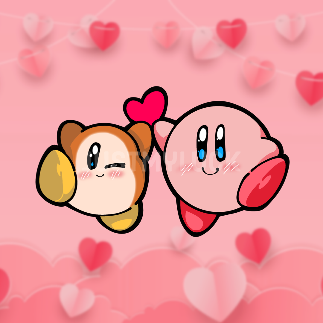 VDAY K Heart Five Sticker