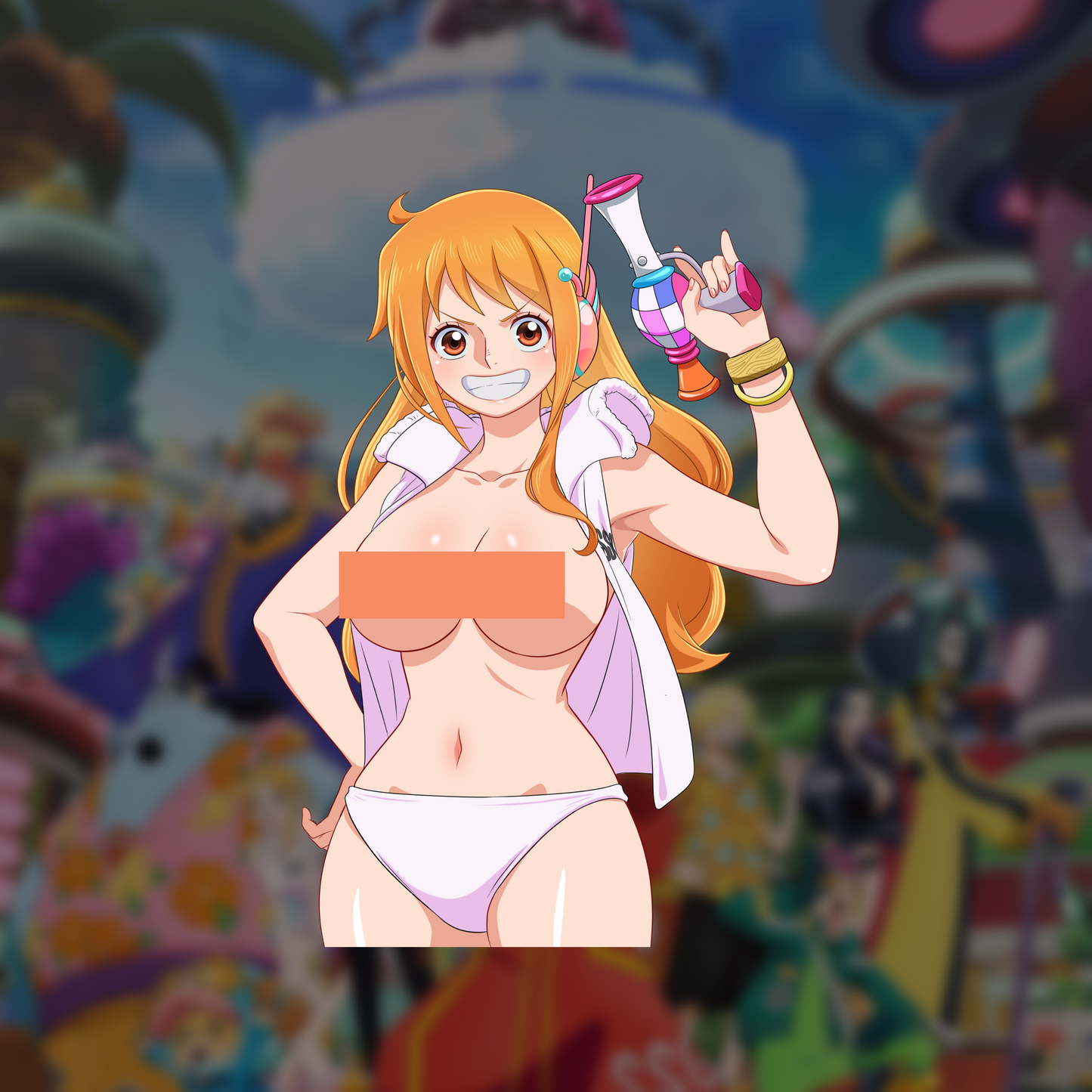 OP Orange Hair Egghead NSFW Sticker