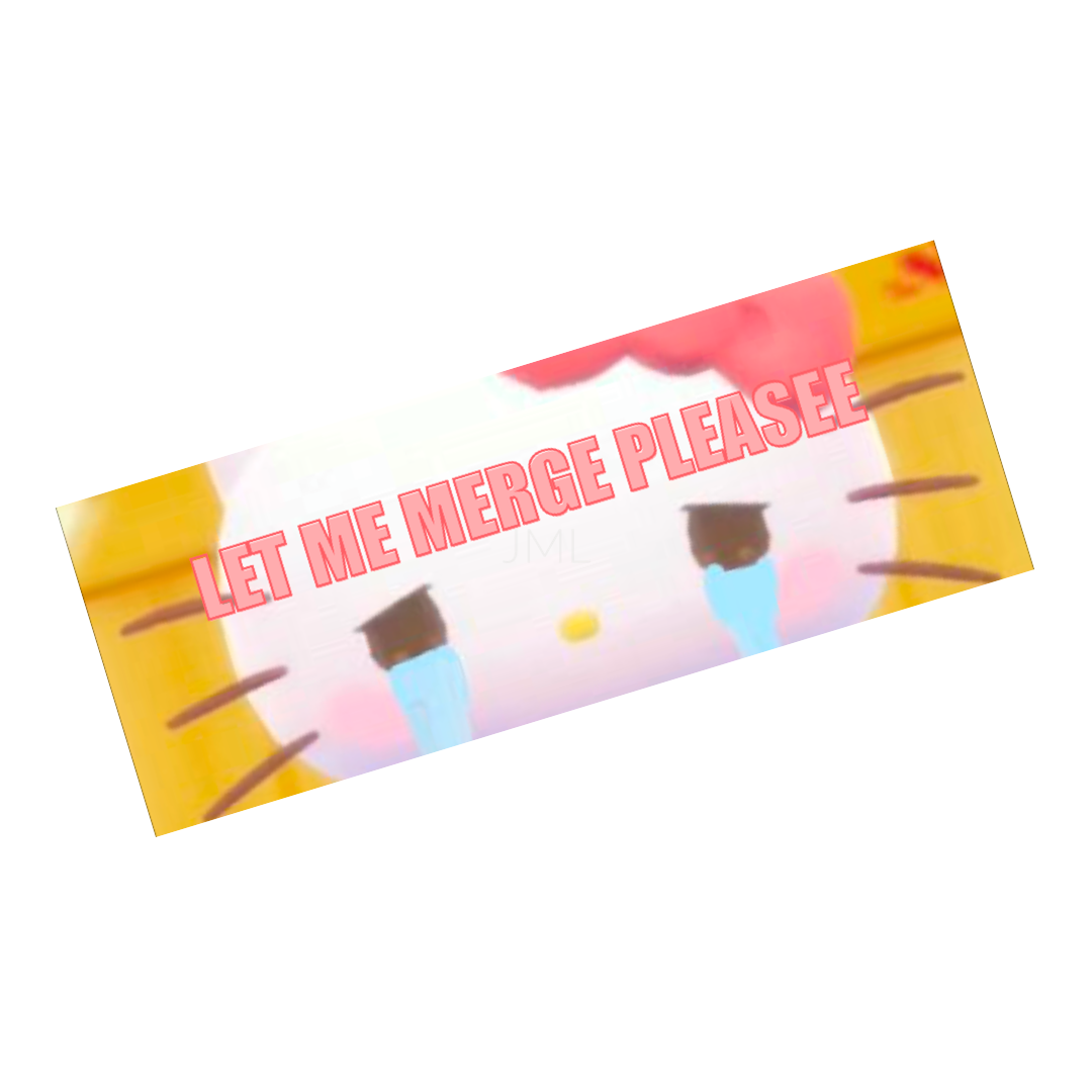 HK LET ME MERGE SLAP Sticker