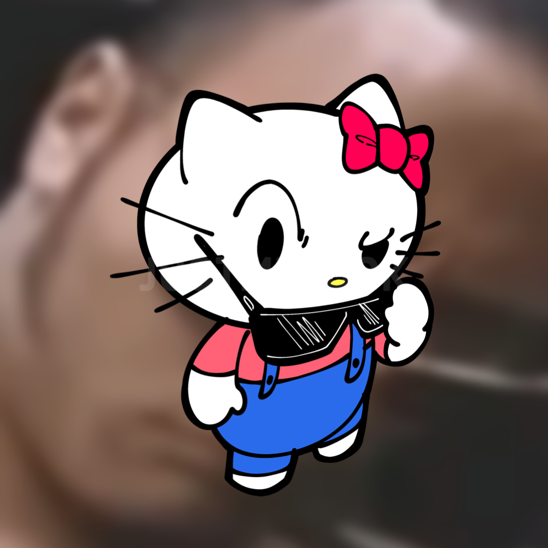 HK Cat Eyebrow Sticker