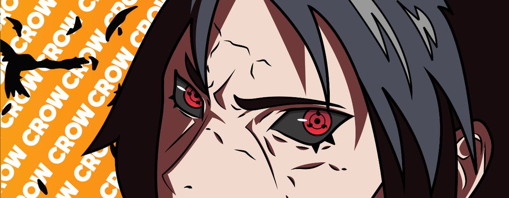 N Crow Red Eyes Slap Sticker