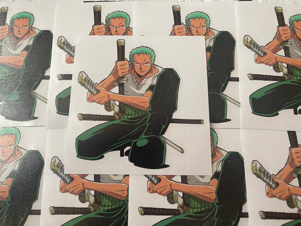OP Green Sword Crouching Sticker