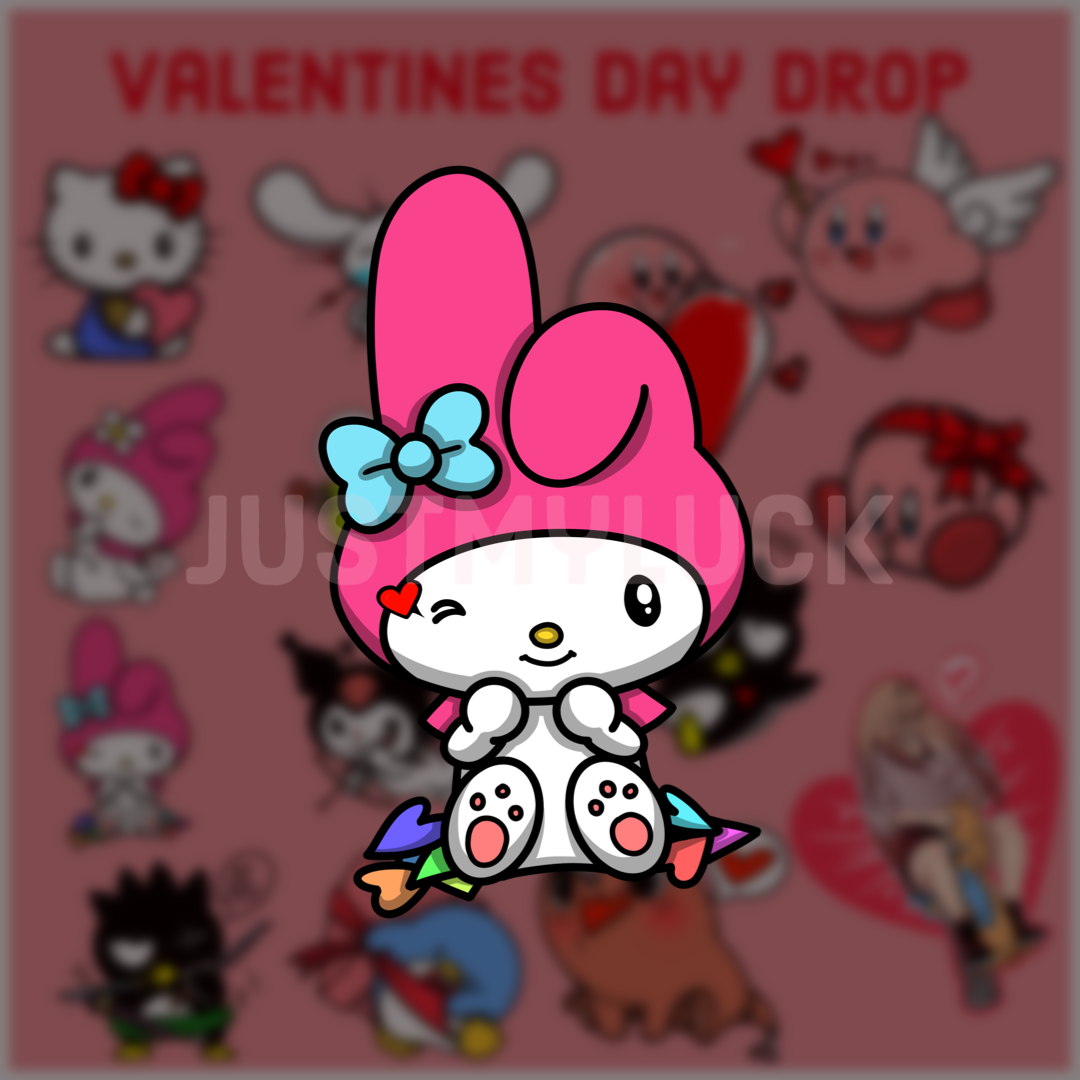 VDay CatFriends Mel Hearts Sticker
