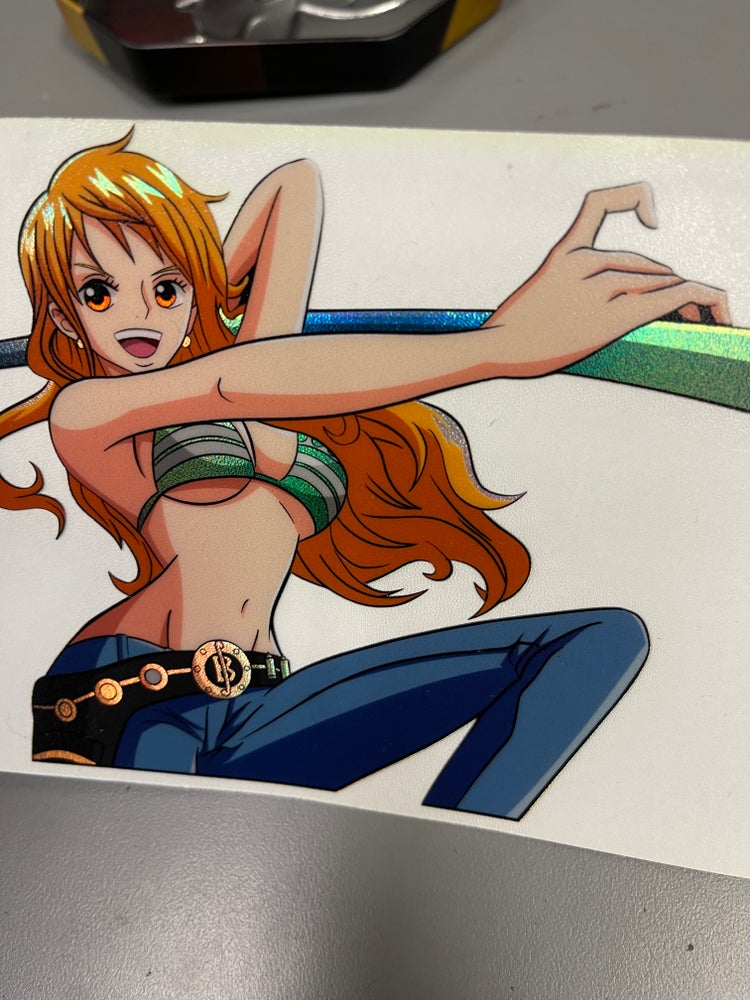 OP Orange Hair G Sticker