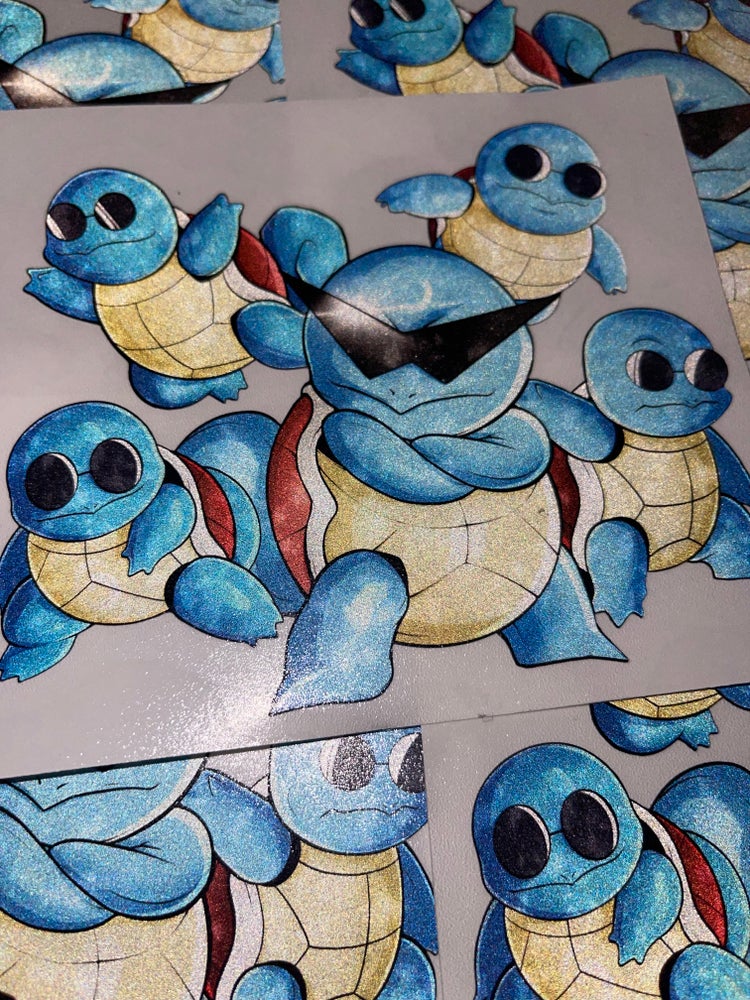 P Squirtle Gang Sticker