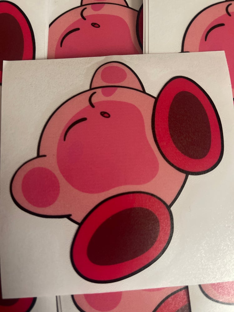 K Squished Pink Sticker