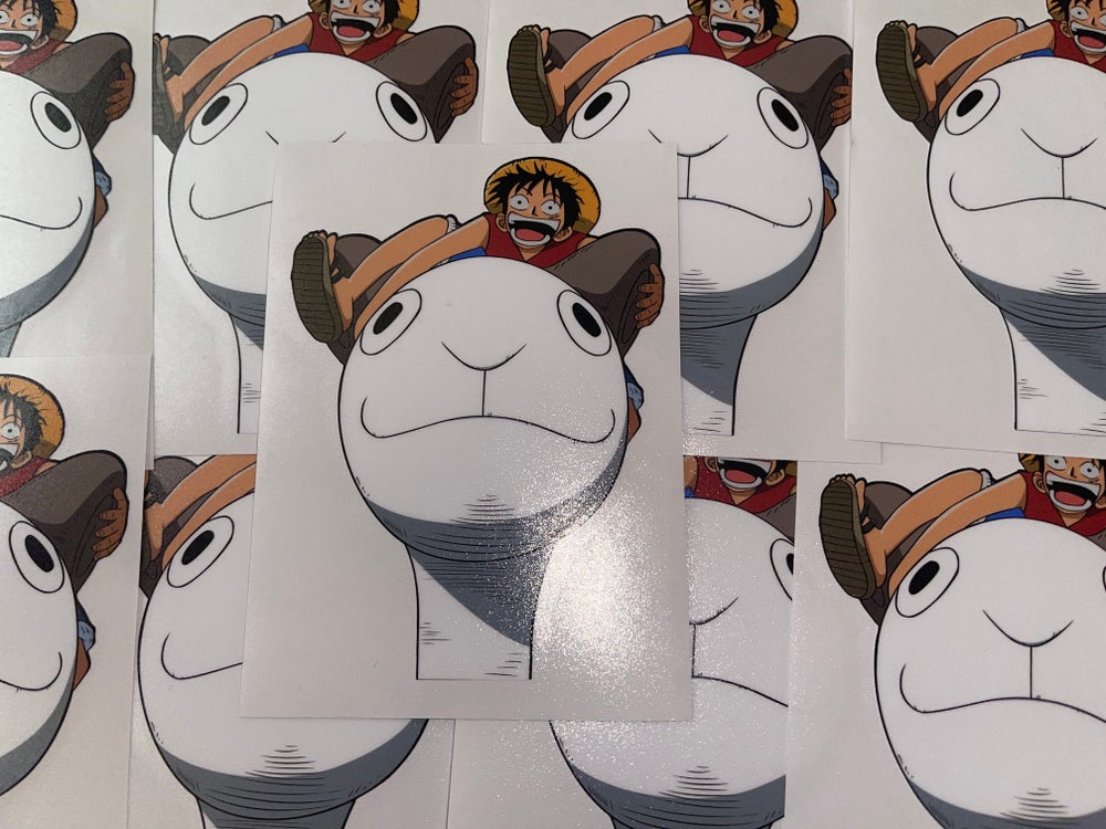 OP Stretchy on Boat Sticker