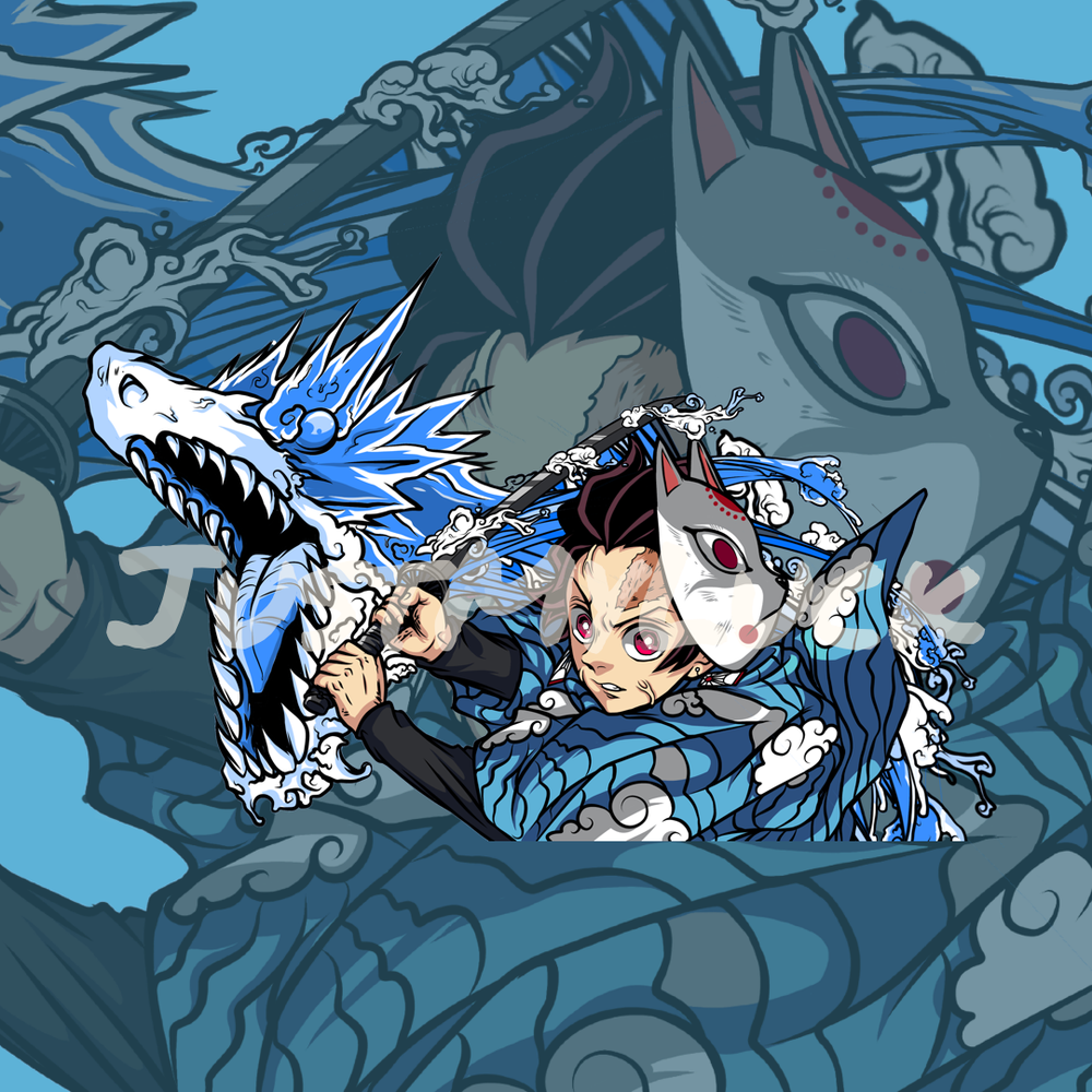 DS Water Boi Dragon Sticker