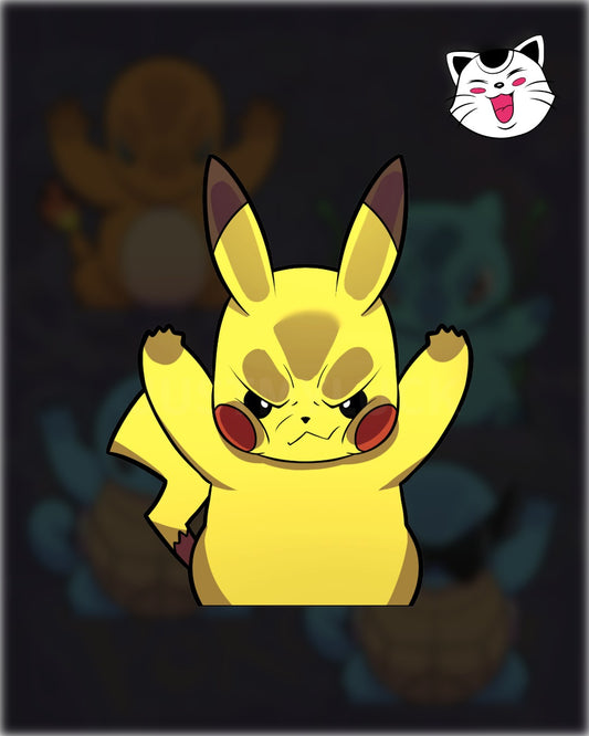 P Yellow Mouse Mad Squished Sticker
