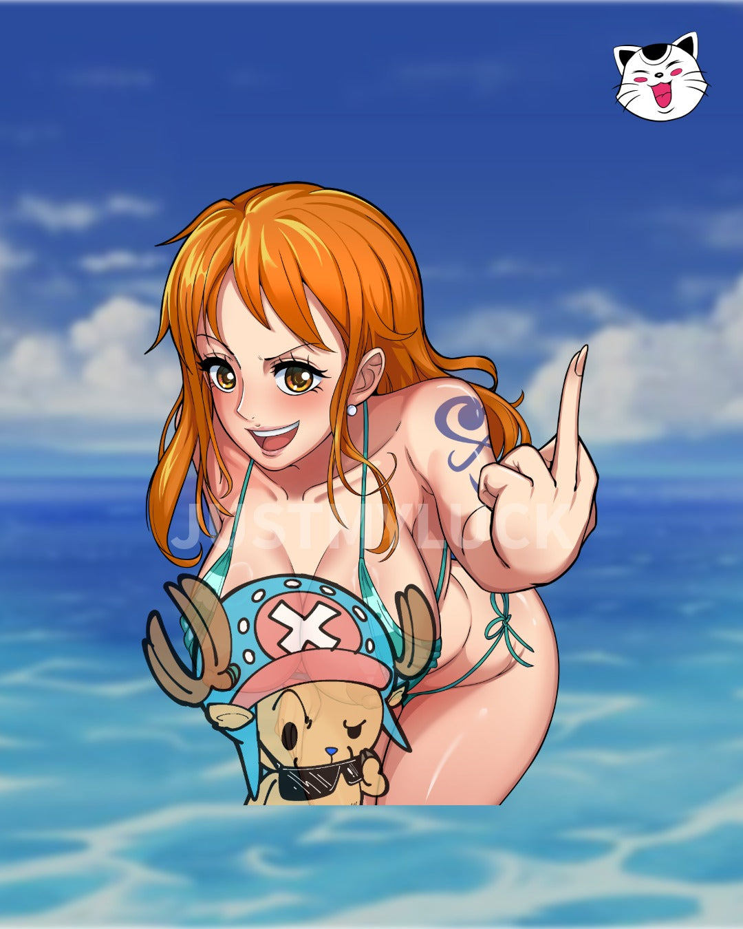 OP Orange Hair MF Sticker