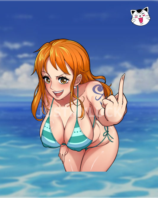 OP Orange Hair MF Sticker