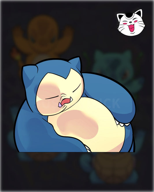 P Chubs Sleeping Squished Sticker