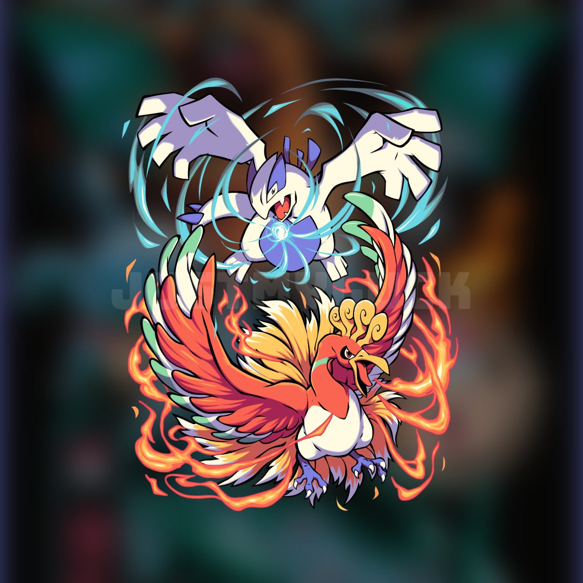 P Gold Silver Birds Sticker