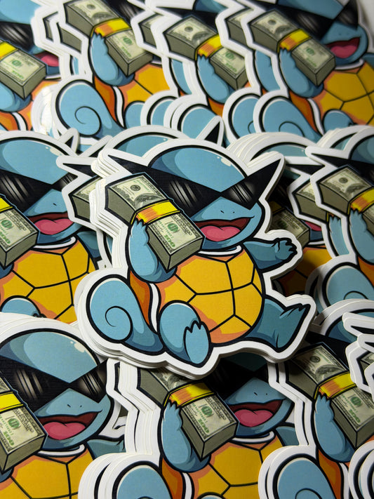 P Money Turtle Mini Sticker