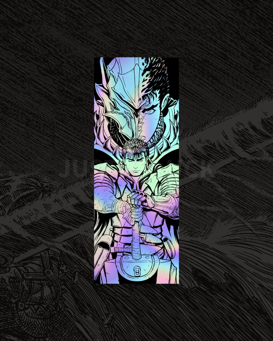 BK G Vertical HOLO V3 Slap Sticker